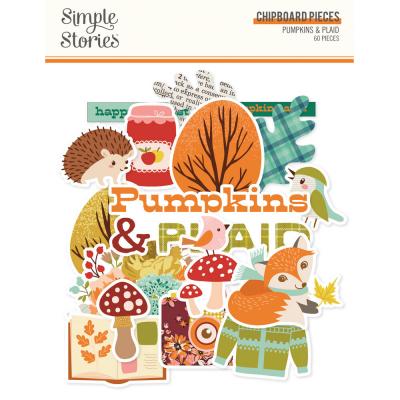 Simple Stories Pumpkins & Plaid - Chipboard Pieces
