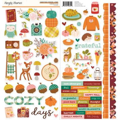 Simple Stories Pumpkins & Plaid - Cardstock Stickers Icons