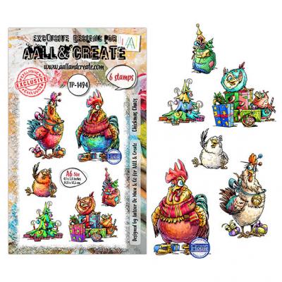 Aall and Create Festive Friends Stempel - Chickmas Chaos