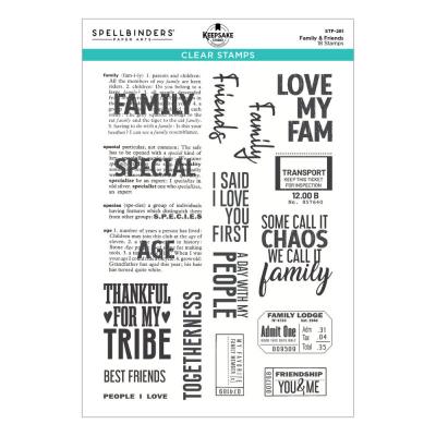 Spellbinders Turn The Page Stempel - Family & Friends