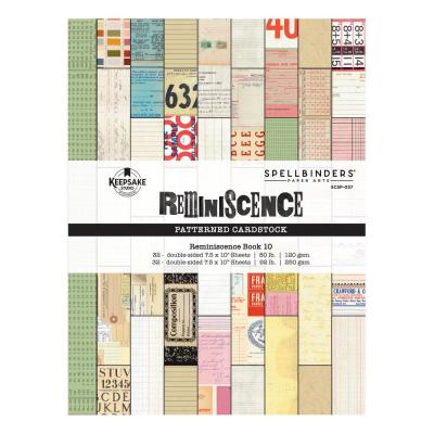 Spellbinders Turn The Page - Reminiscence Book 10 Patterned Cardstock