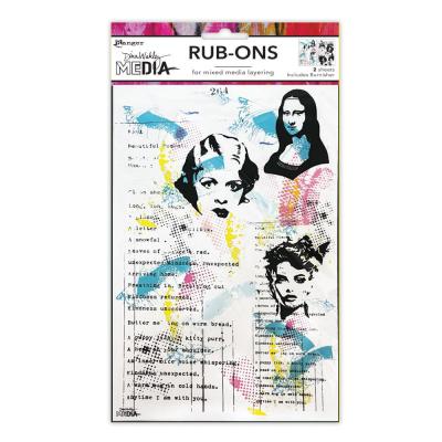 Ranger Dina Wakley MEdia Rub-Ons - On Their Mind