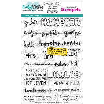 CarlijnDesign Stempel - Hamsters Teksten (NL)