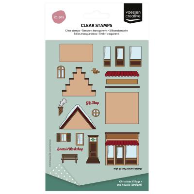 Vaessen Creative Stempel - DIY Treppengiebel Häuschen