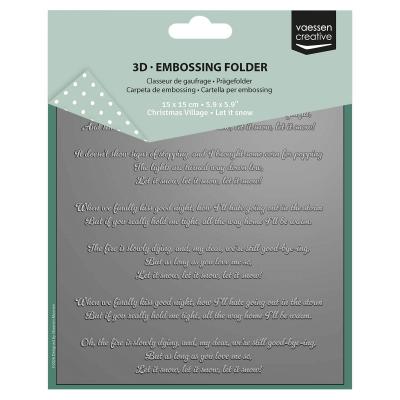 Vaessen Creative 3D Embossing Folder - Let it Snow