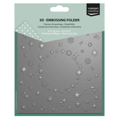 Vaessen Creative 3D Embossing Folder - Schnee & Sterne