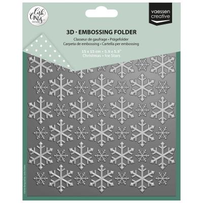 Vaessen Creative Carla Creates Embossing Folder - Christmas Ice Stars