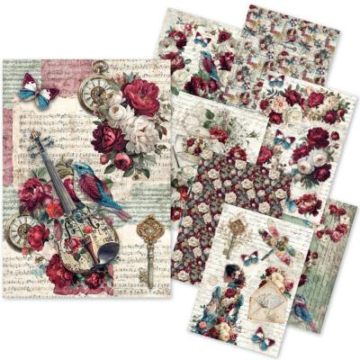 Ciao Bella Bohemian Burgundy - Rice Paper Mixed