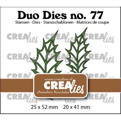 Crealies Duo Dies - Leaves 22 Open Holly Leaf