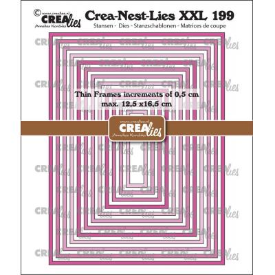 Crealies Crea-Nest-Lies XXL Dies - Thin Frames Rectangles Smooth