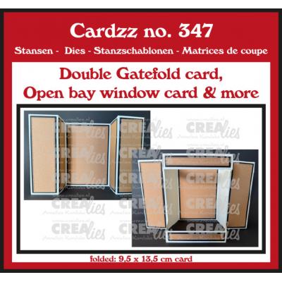 Crealies Cardzz Dies - Double Gatefold Card / Open Bay Window C