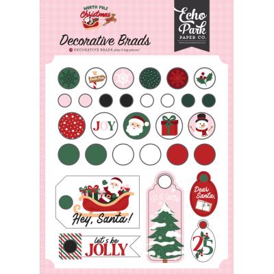 Echo Park North Pole Christmas - Decorative Brads