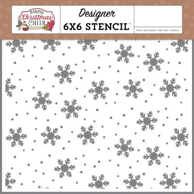 Echo Park Baking Christmas Cheer Stencil - Joyful Snowflakes