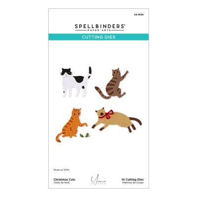 Spellbinders Christmas Cats Etched Dies
