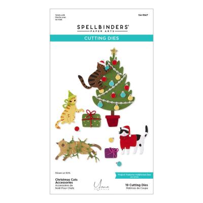 Spellbinders Christmas Cats Etched Dies - Accessories