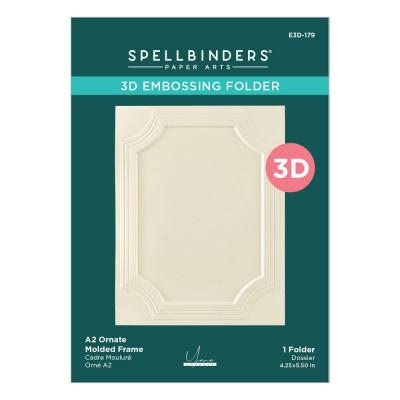 Spellbinders Christmas Cats 3D Embossing Folder - Ornate Molded Frame