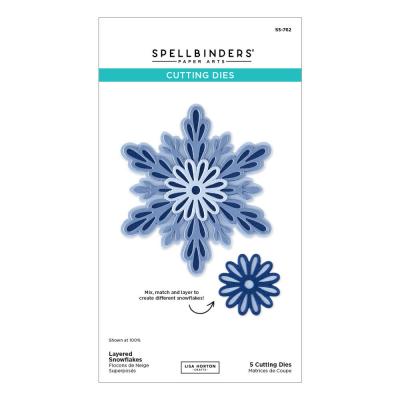 Spellbinders Lisa Horton Snowflake Kisses Etched Dies - Layered Snowflakes
