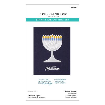 Spellbinders Menorah Lights Stamp & Die Set