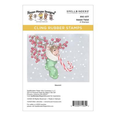 Spellbinders Holiday Dreams Cling Rubber Stamp - Sweet Twist