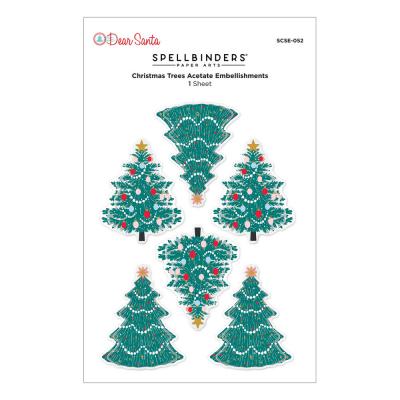 Spellbinders Dear Santa Sticker - Christmas Trees