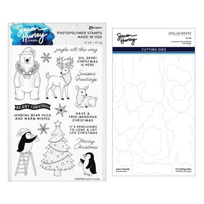 Spellbinders Simon Hurley Polar Friends Stamp & Die Bundle