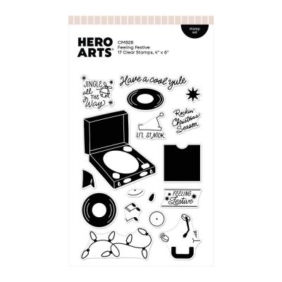 Hero Arts Vintage Vinyl Stempel - Feeling Festive