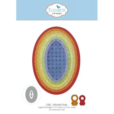 Elizabeth Craft Designs Bloom Wildly Die - Stitched Ovals