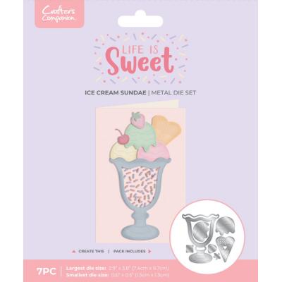 Crafter's Companion Life Is Sweet Dies - Ice Cream Sundae