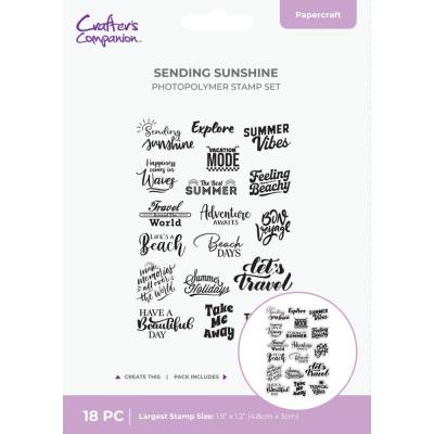 Crafter's Companion Retro Vacay Stempel - Sending Sunshine