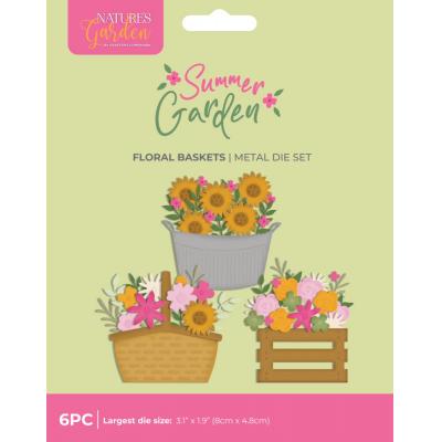 Crafter's Companion Summer Garden Metal Die - Floral Baskets