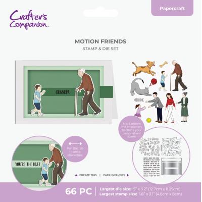 Crafter's Companion Stamp & Die Set - Motion Friends