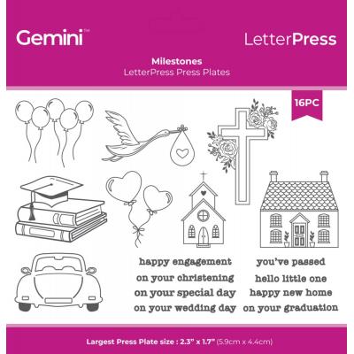 Crafter's Companion Press Plate - Milestones