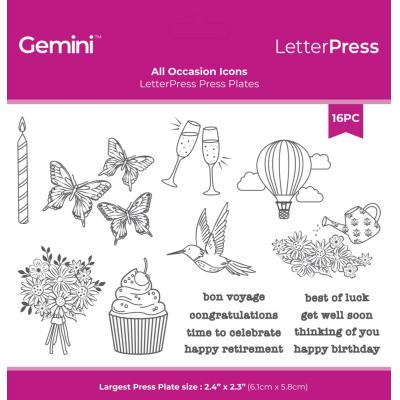 Crafter's Companion Press Plate - All Occasion Icons