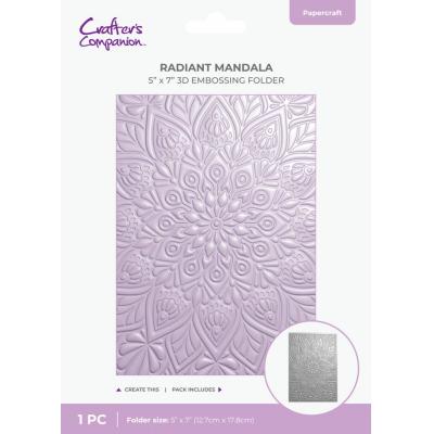 Crafter's Companion 3D Embossing Folder - Radiant Mandala