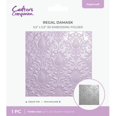 Crafter's Companion 3D Embossing Folder - Regal Damask