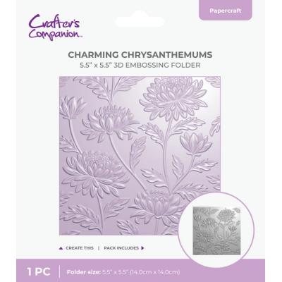 Crafter's Companion 3D Embossing Folder - Charming Chrysanthemums