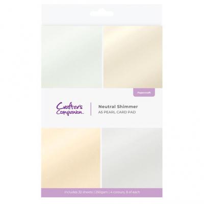 Crafter's Companion Neutral Shimmer Pearl Card Pad