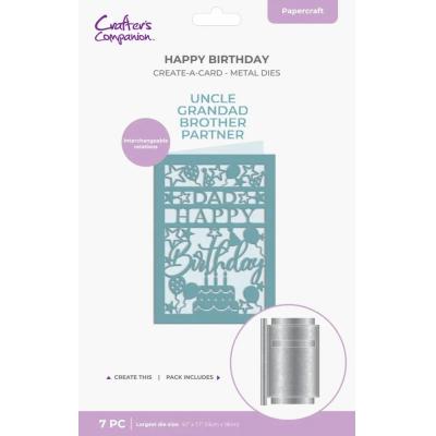 Crafter's Companion Interchangeable Create-a-Card Dies - Happy Birthday
