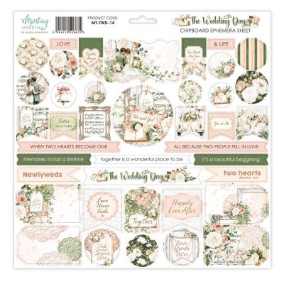 Mintay The Wedding Day - Chipboard Ephemera Sheet