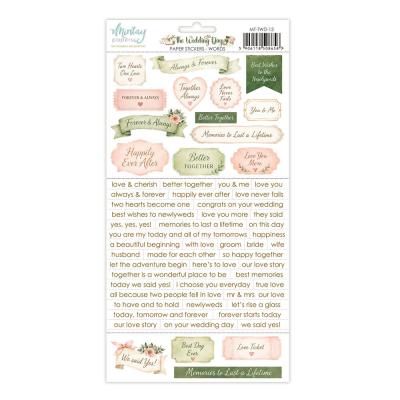 Mintay The Wedding Day - Paper Stickers Words