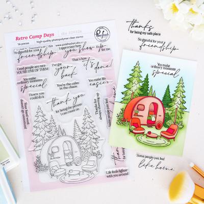 Pinkfresh Studio Quiet Moments Stempel - Retro Camp Days