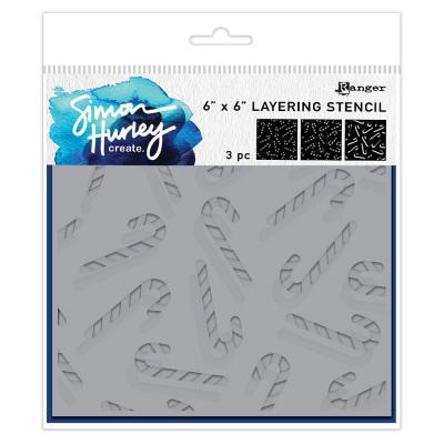 Ranger Simon Hurley create. Stencils - Candy Cane