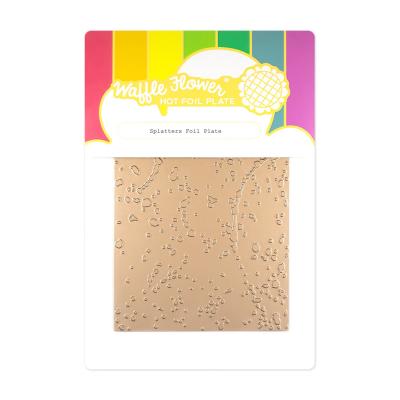 Waffle Flower Foil Plate - Splatters