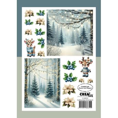 Crealies Cutting Sheets - Christmas G