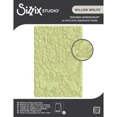 Sizzix by Willow Wolfe Embossing Folder - Nouveau Butterfly