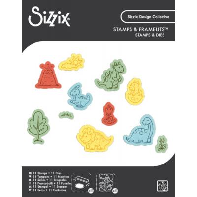 Sizzix Stempel + Framelits - Dinosaur Adventures