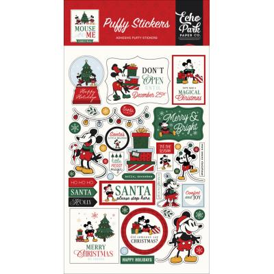 Echo Park Mouse And Me Christmas - Puffy Stickers