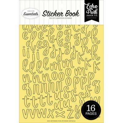 Echo Park Essentials Sticker Book - Yellow Alpha