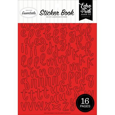 Echo Park Essentials Sticker Book - Red Alpha