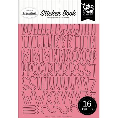 Echo Park Essentials Sticker Book - Pink Alpha